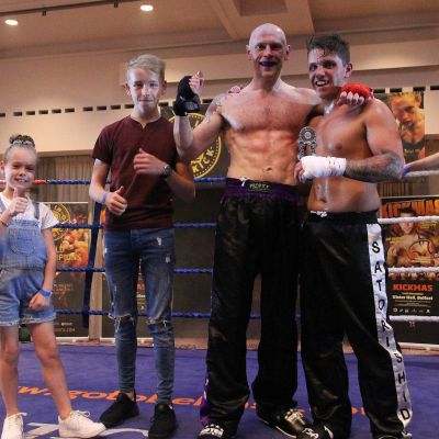 Matthew & James after the bout at the Stormont hotel June 30th - 