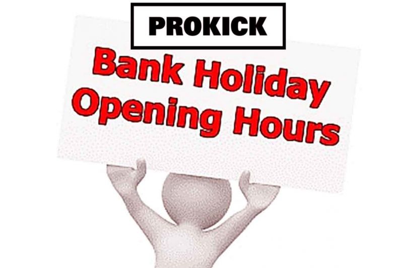 ProKick Gym is Open Bank Holiday Monday 7th May 2018
