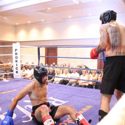 Reza Davies knocked James down at the Stormont hotel in Belfast 30th June