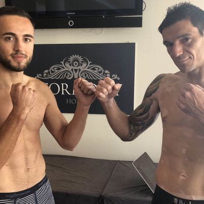 Reza Davies vs James Busuttil both hit the weight at The Stormont Hotel and are ready for tonight's dust up.