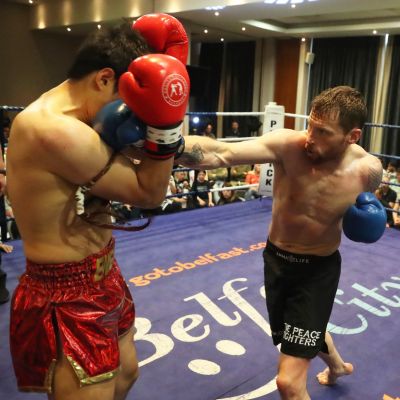 Swift right hand was finding the target - action from the WKN title match with Jihoon Lee Vs Johnny 'Swift' Smith at the Clayton hotel Belfast on 23rd, June 2019