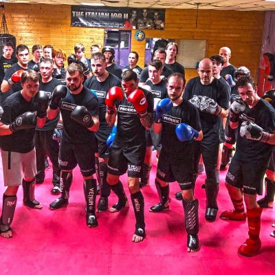 Beginners Sparring every Wednesday at 6pm - pictured here on the 7th March 2018